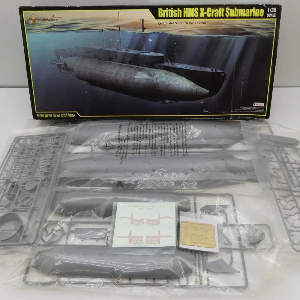 Merit International British HMS X-Craft Submarine 1/35 Model Kit Open Box